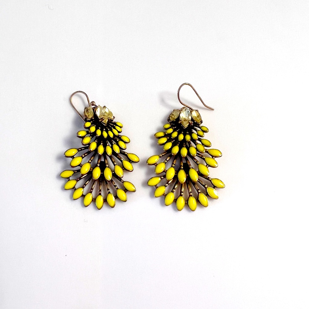 Stella and Dot Yellow Dangling earrings